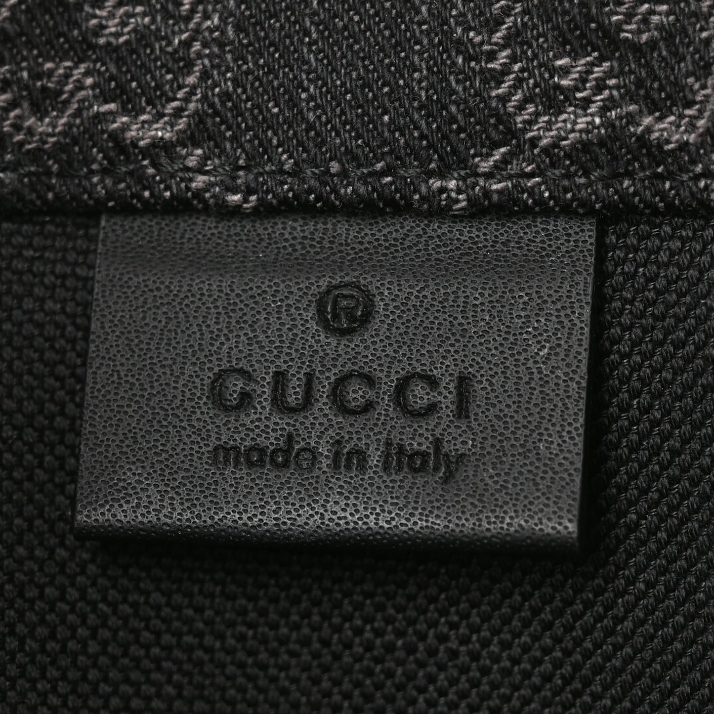 Denim Ophidia GG Monogram Tote Medium Black Grey