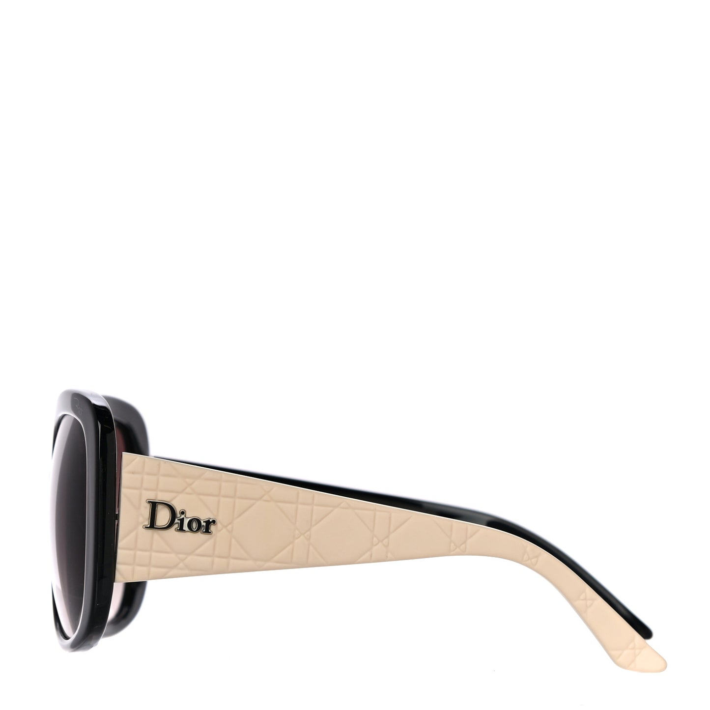 Cannage Dior Lady Lady 1 Sunglasses Black Ivory