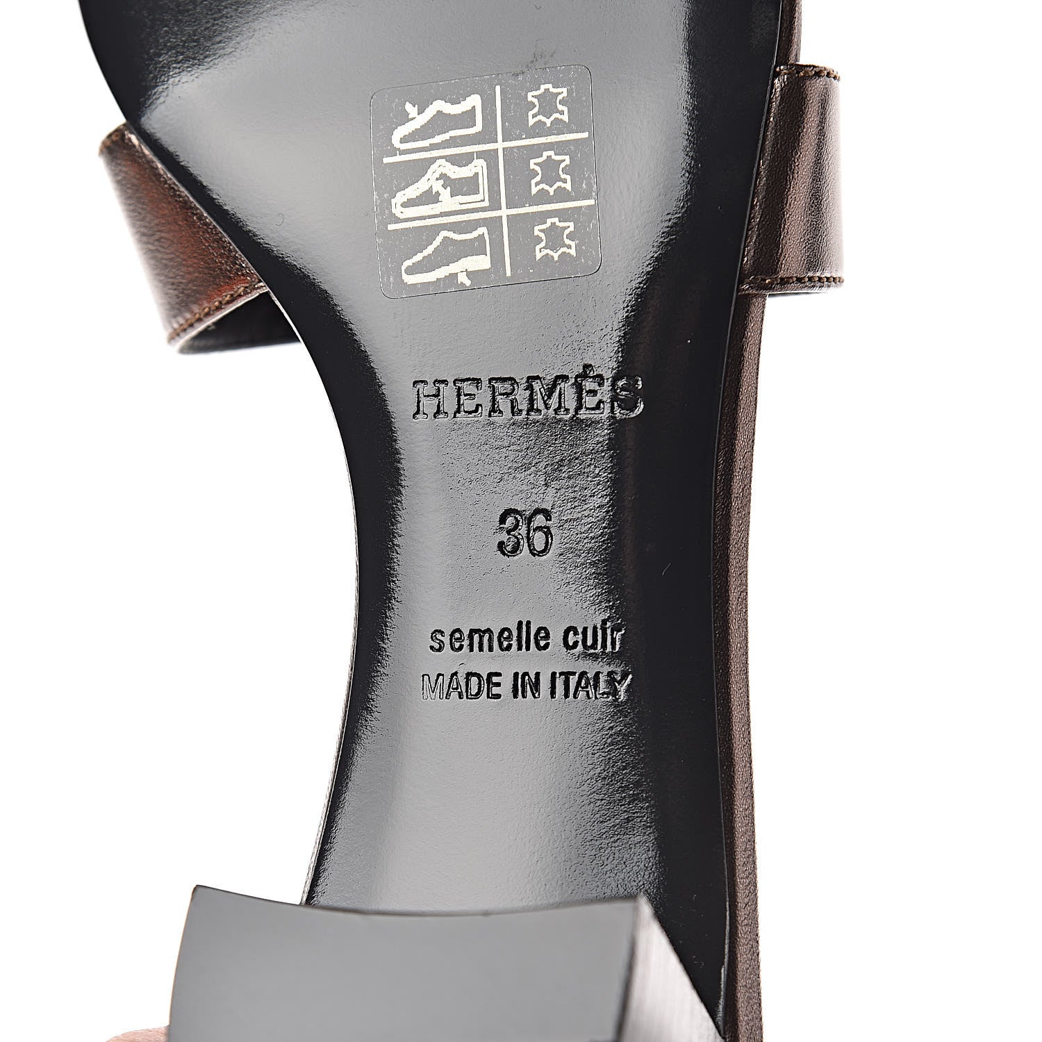 Hermes Metallic Nappa Oasis Sandals 36 Dore Vieilli 6 of 8