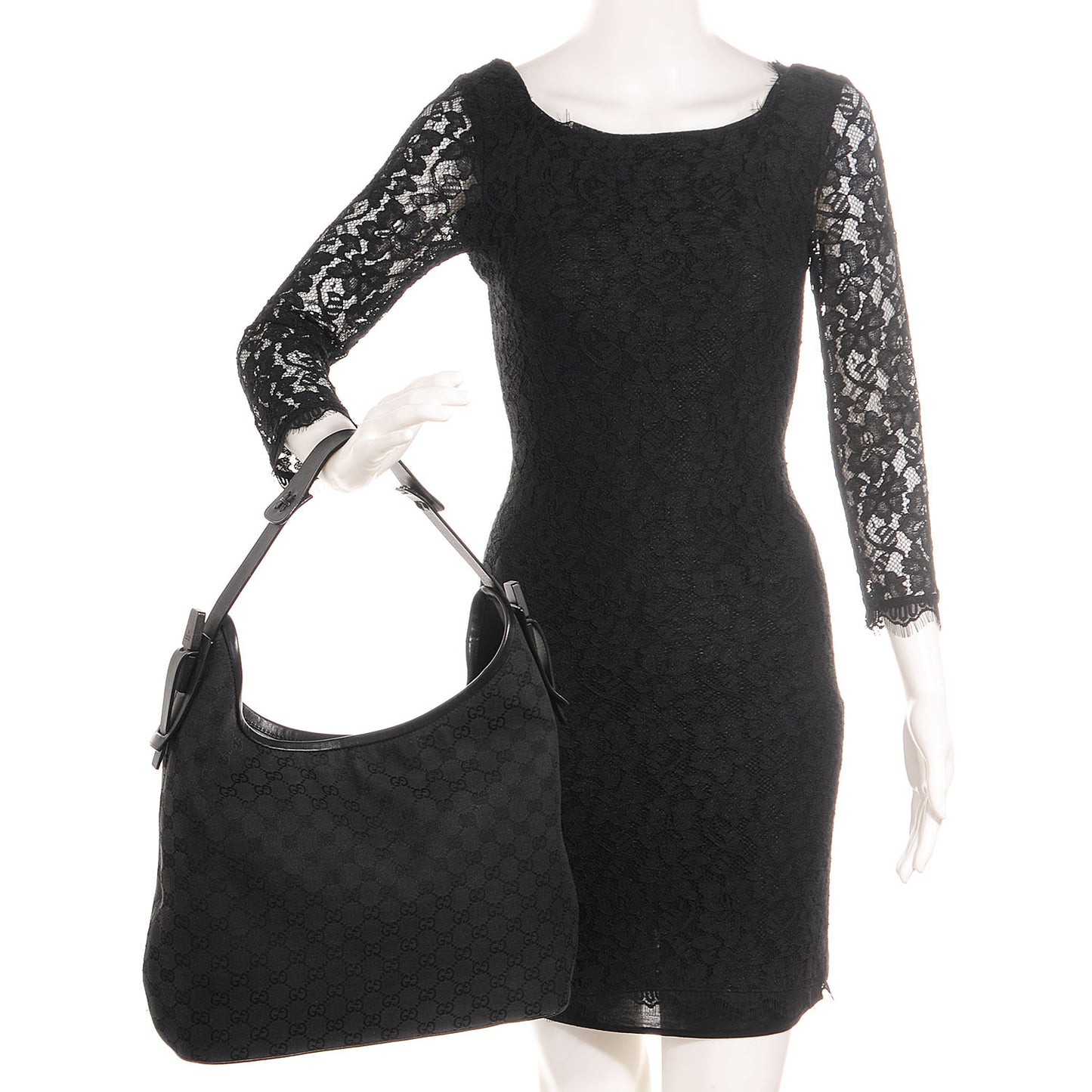 Monogram Small Hobo Black