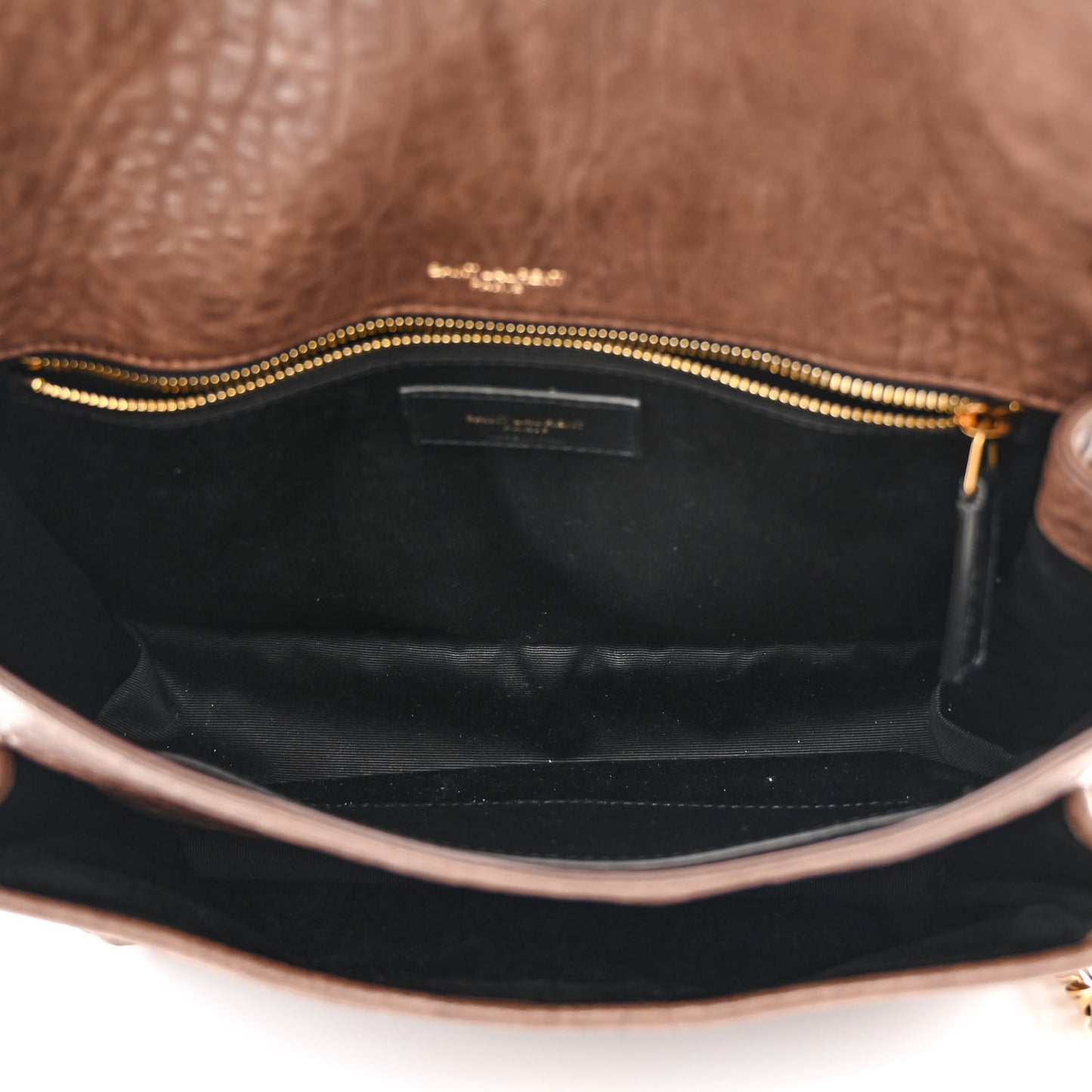 Grained Lambskin Monogram Medium Niki Chain Satchel Dark Cork