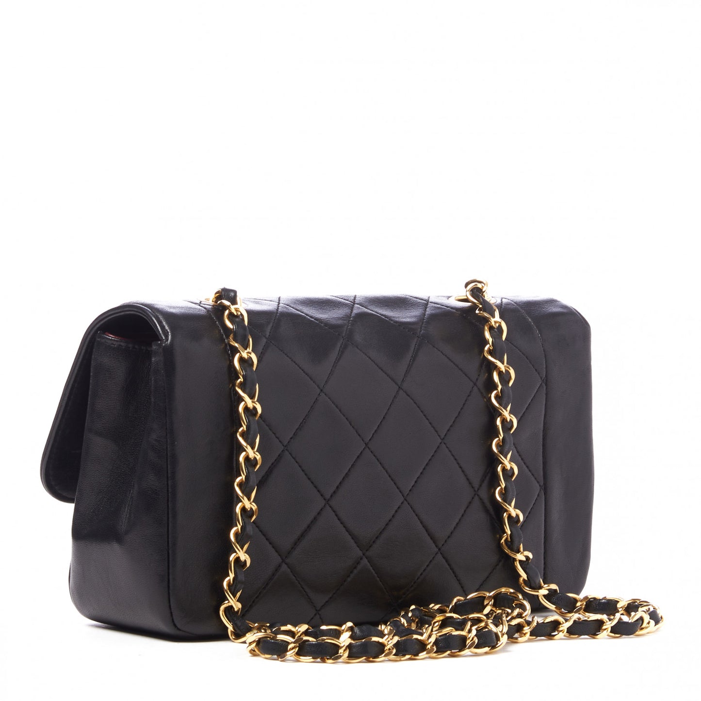 Lambskin Quilted Small Single Flap Black