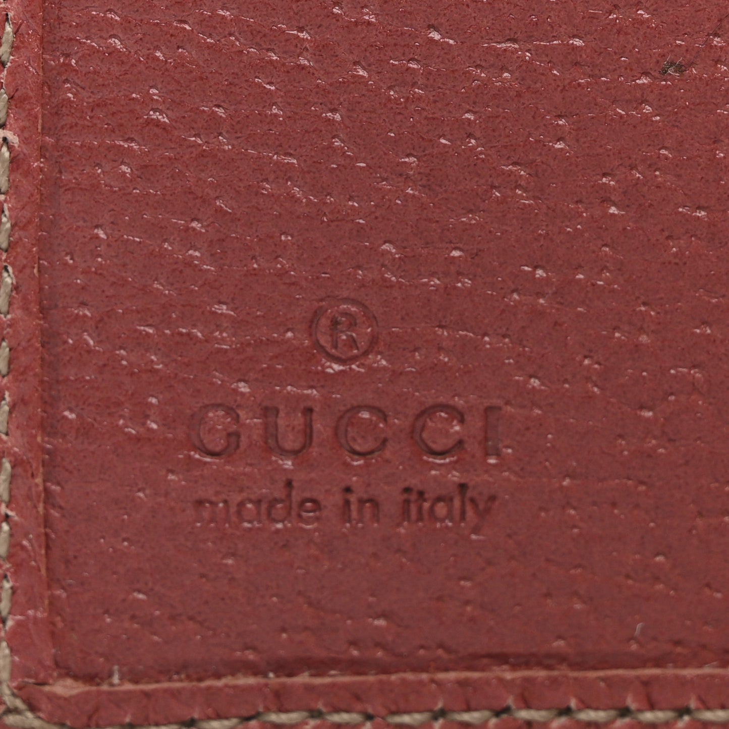 Suede Monogram Abbey Compact Wallet Pink