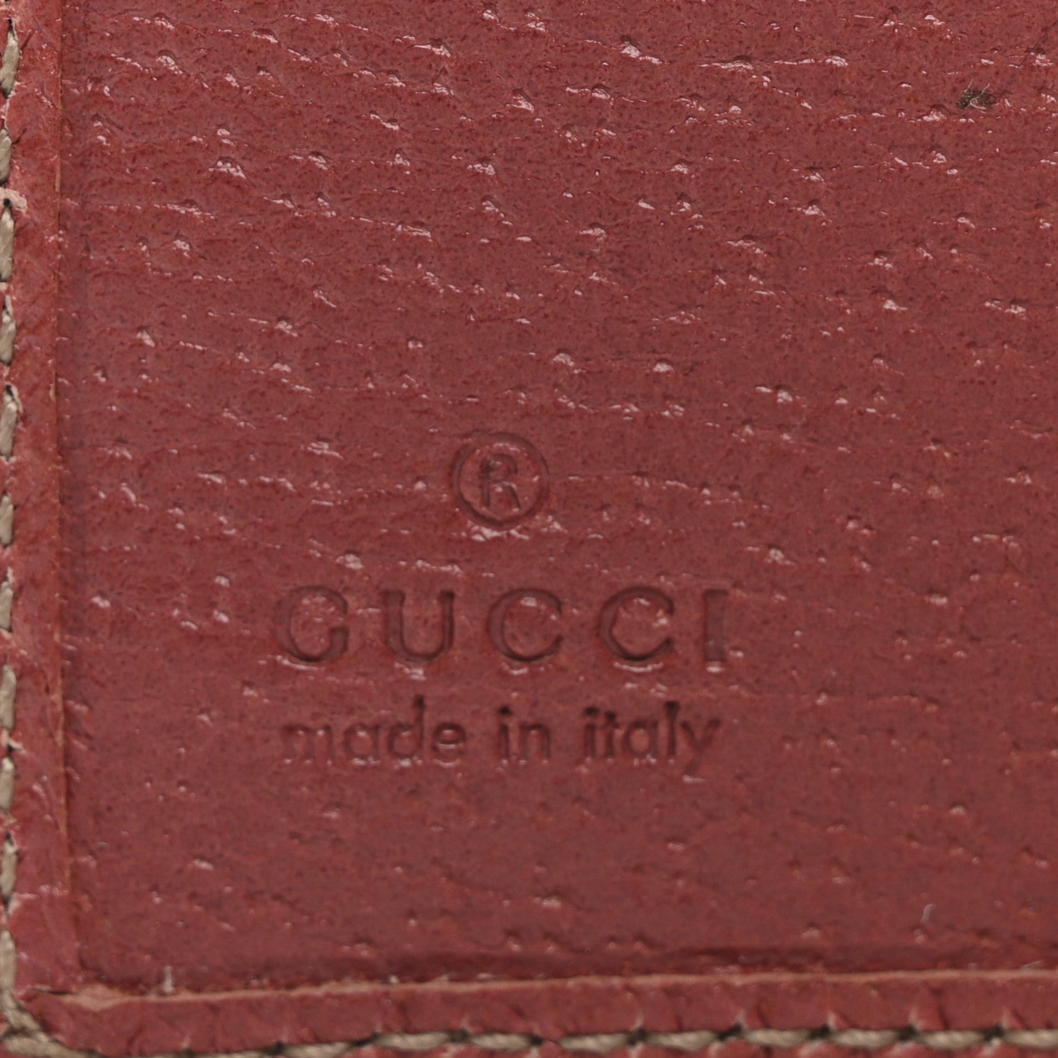 Gucci Suede Monogram Abbey Compact Wallet Pink 7 of 10