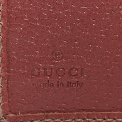 Gucci Suede Monogram Abbey Compact Wallet Pink 7 of 10