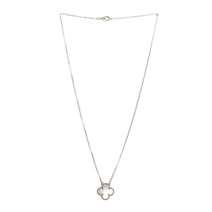 Van Cleef & Arpels 18K Yellow Gold Mother of Pearl Vintage Alhambra Pendant Necklace 3 of 8