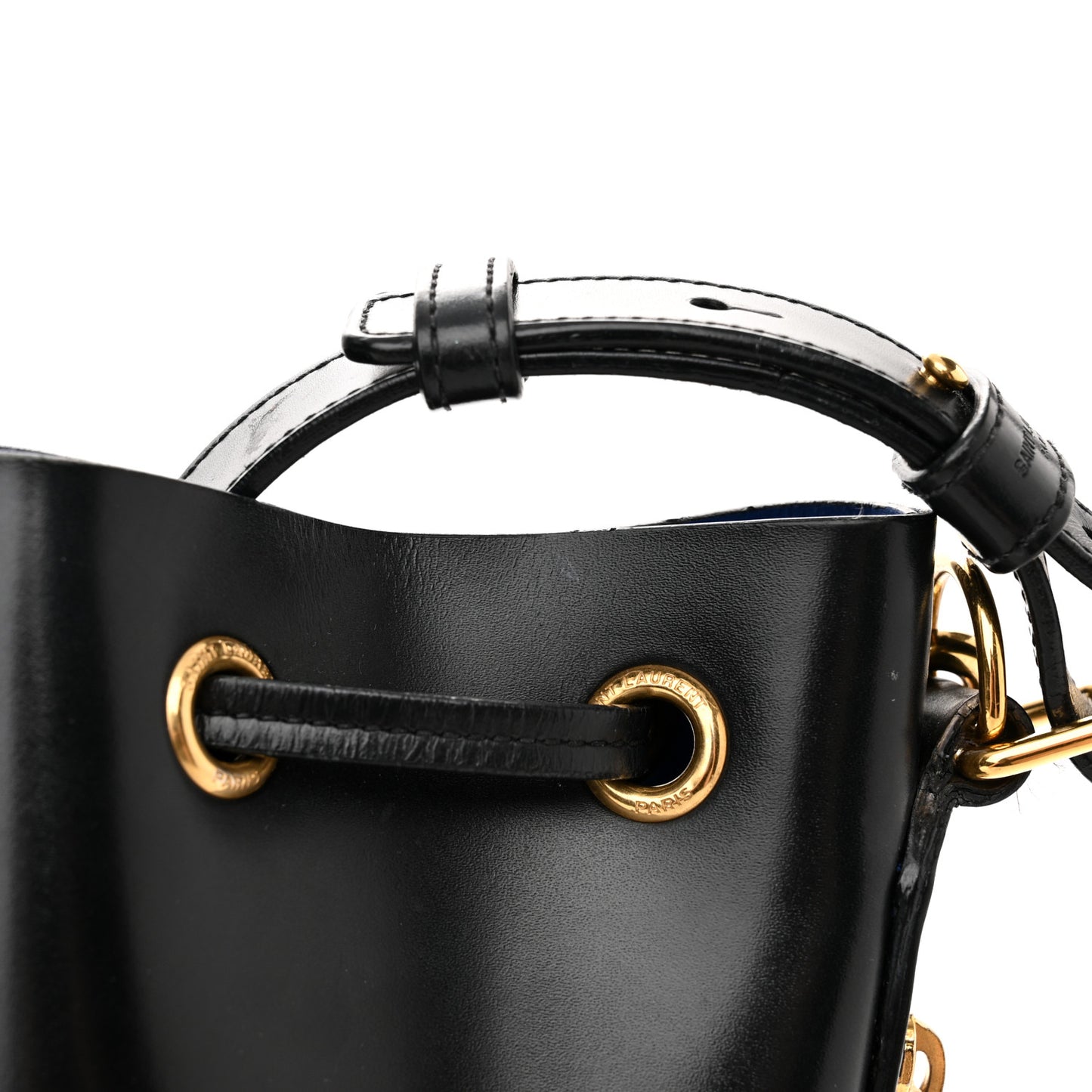 Calfskin Medium Emmanuelle Bucket Bag Black