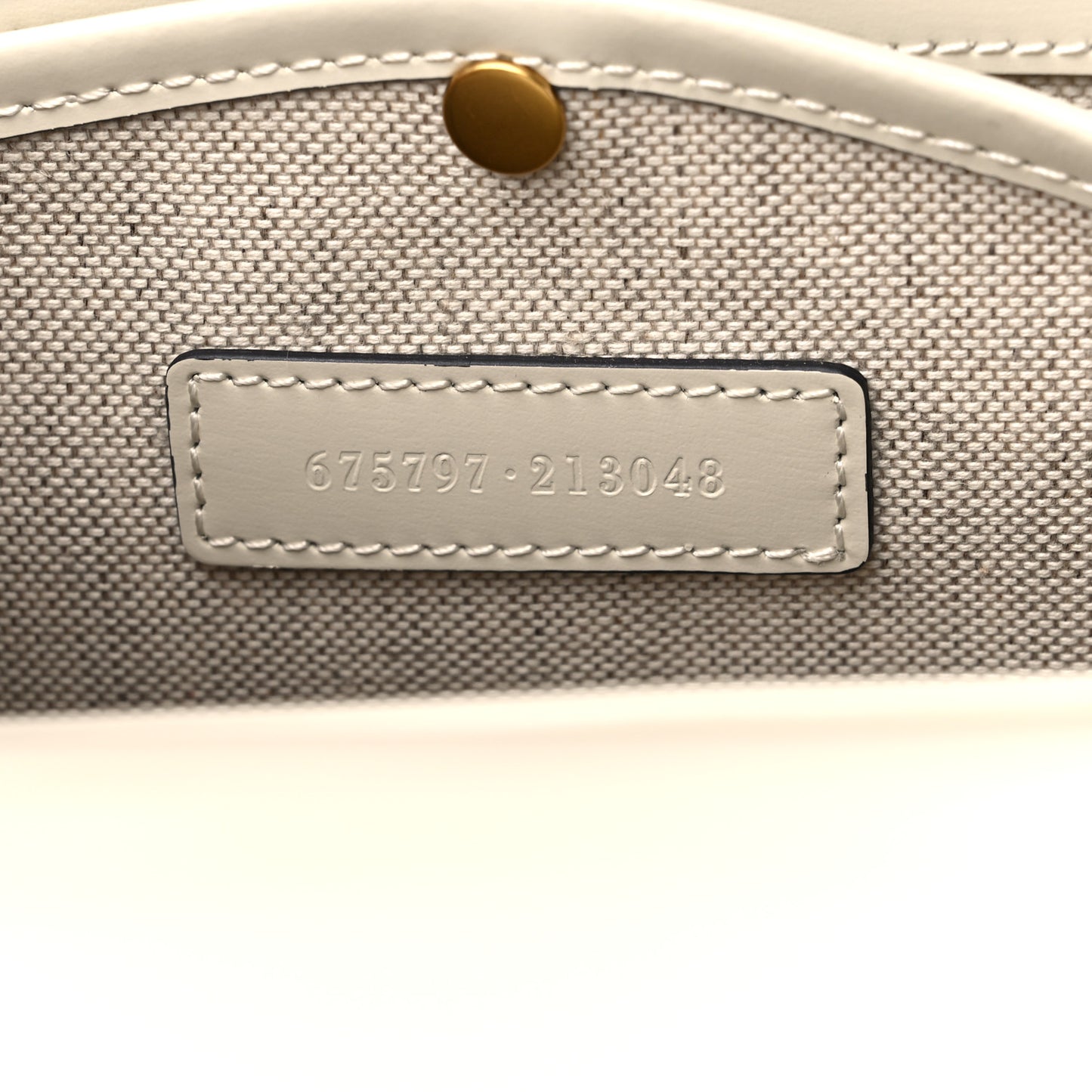 Boarded Dyana Lux Calfskin Web Small Bamboo 1947 Top Handle Bag Mystic White