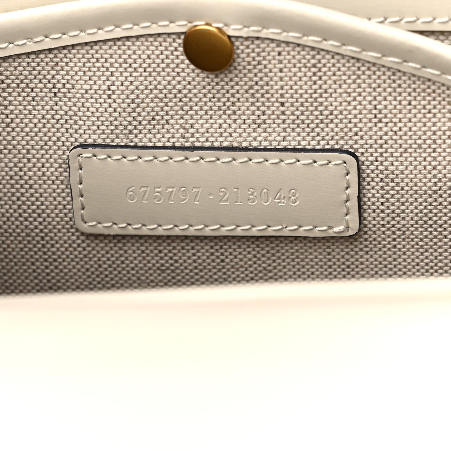 Gucci Boarded Dyana Lux Calfskin Web Small Bamboo 1947 Top Handle Bag Mystic White 7 of 9