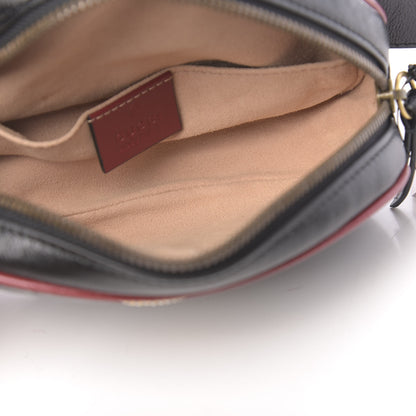 Gucci Azalea Calfskin Matelasse Diagonal Torchon GG Marmont Belt Bag 75 30 Black Romantic Cerise 5 of 11