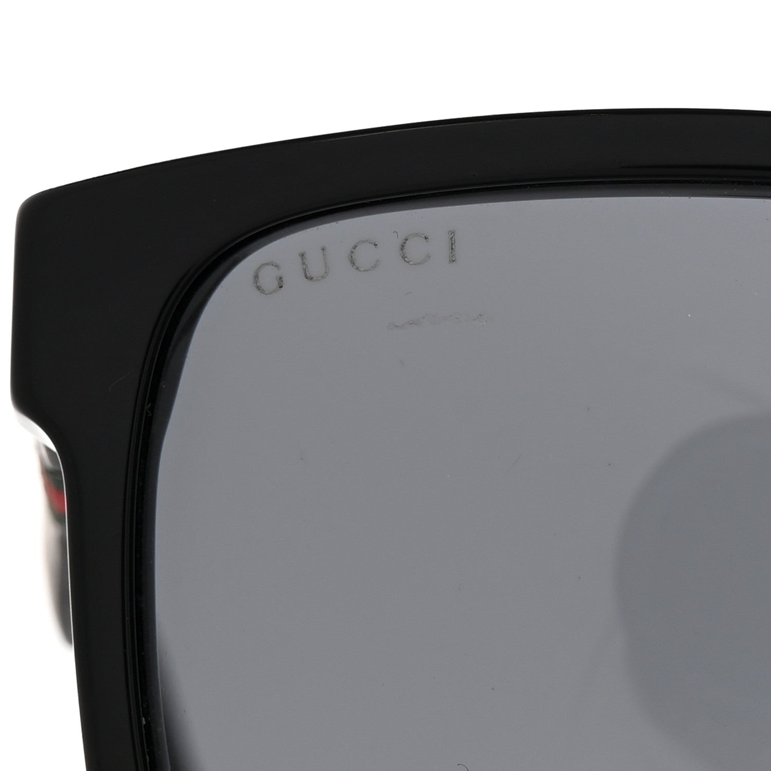 Gucci Web Square Frame GG0010S Sunglasses Black 6 of 7