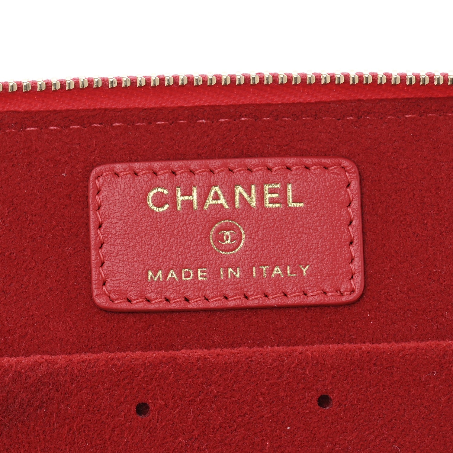 Chanel Caviar Quilted Top Handle Jewelry Case Red 6 of 9