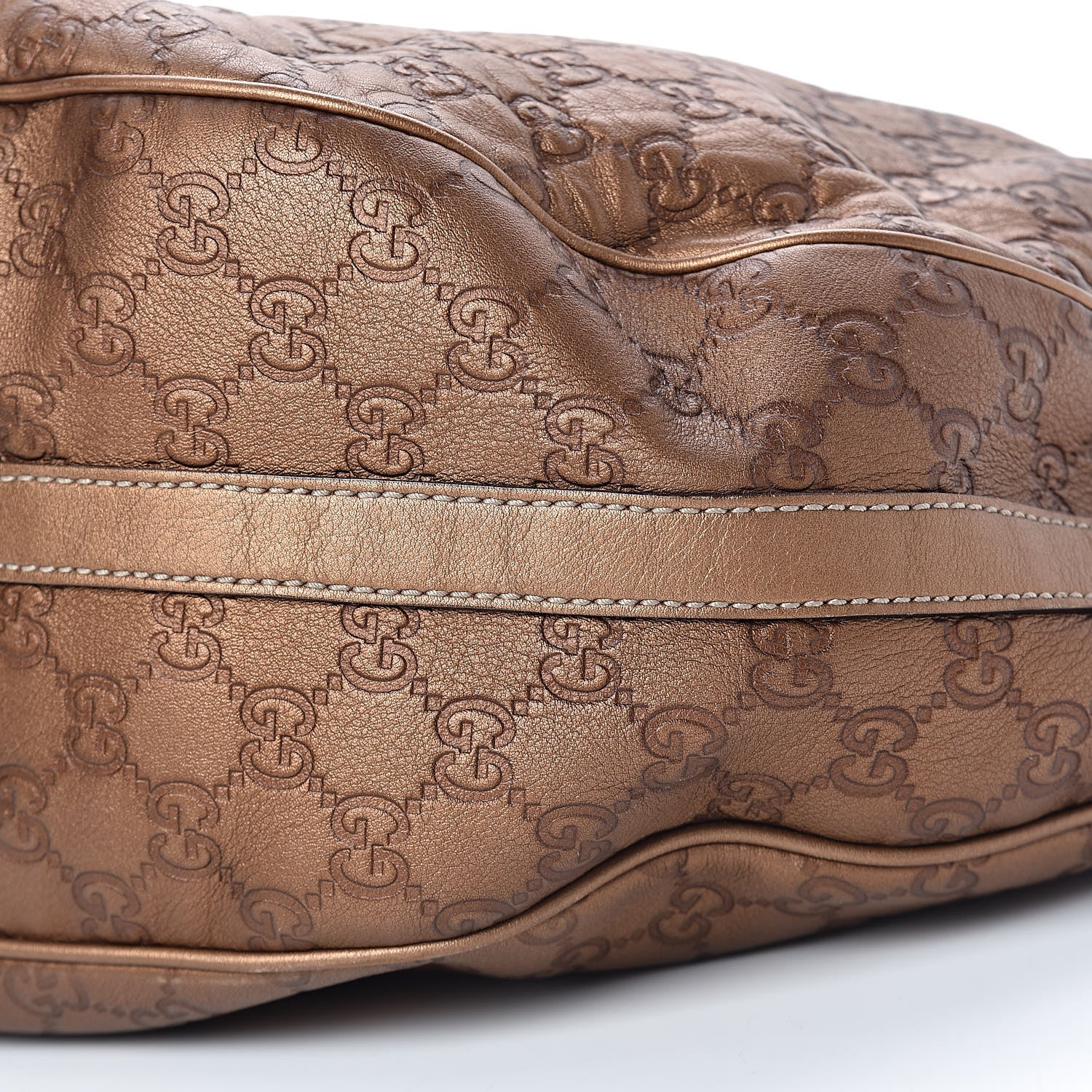 Gucci Metallic Guccissima Large GG Twins Hobo Bronze 10 of 12