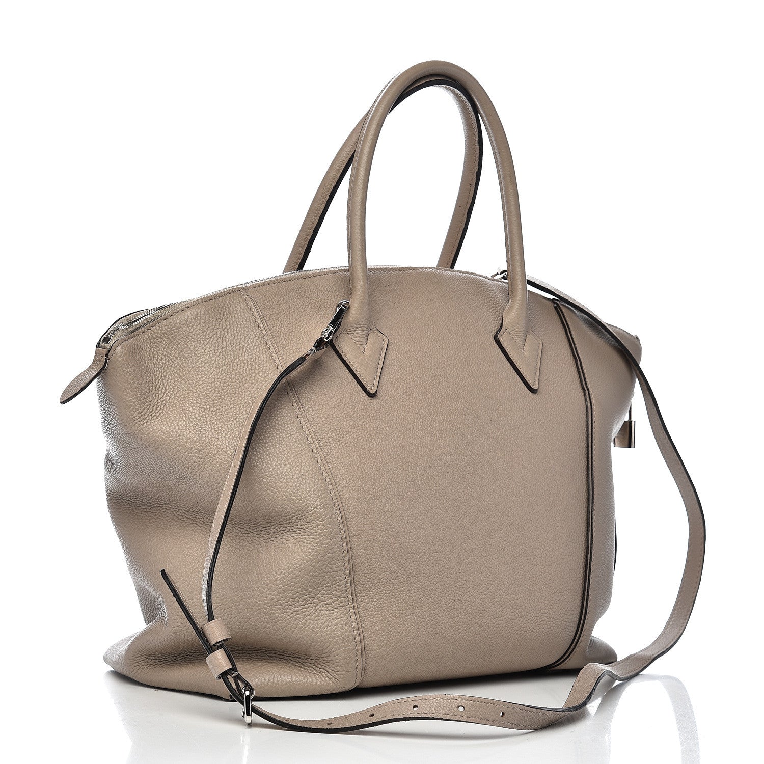 Louis Vuitton Veau Cachemire Soft Lockit MM Galet 3 of 24