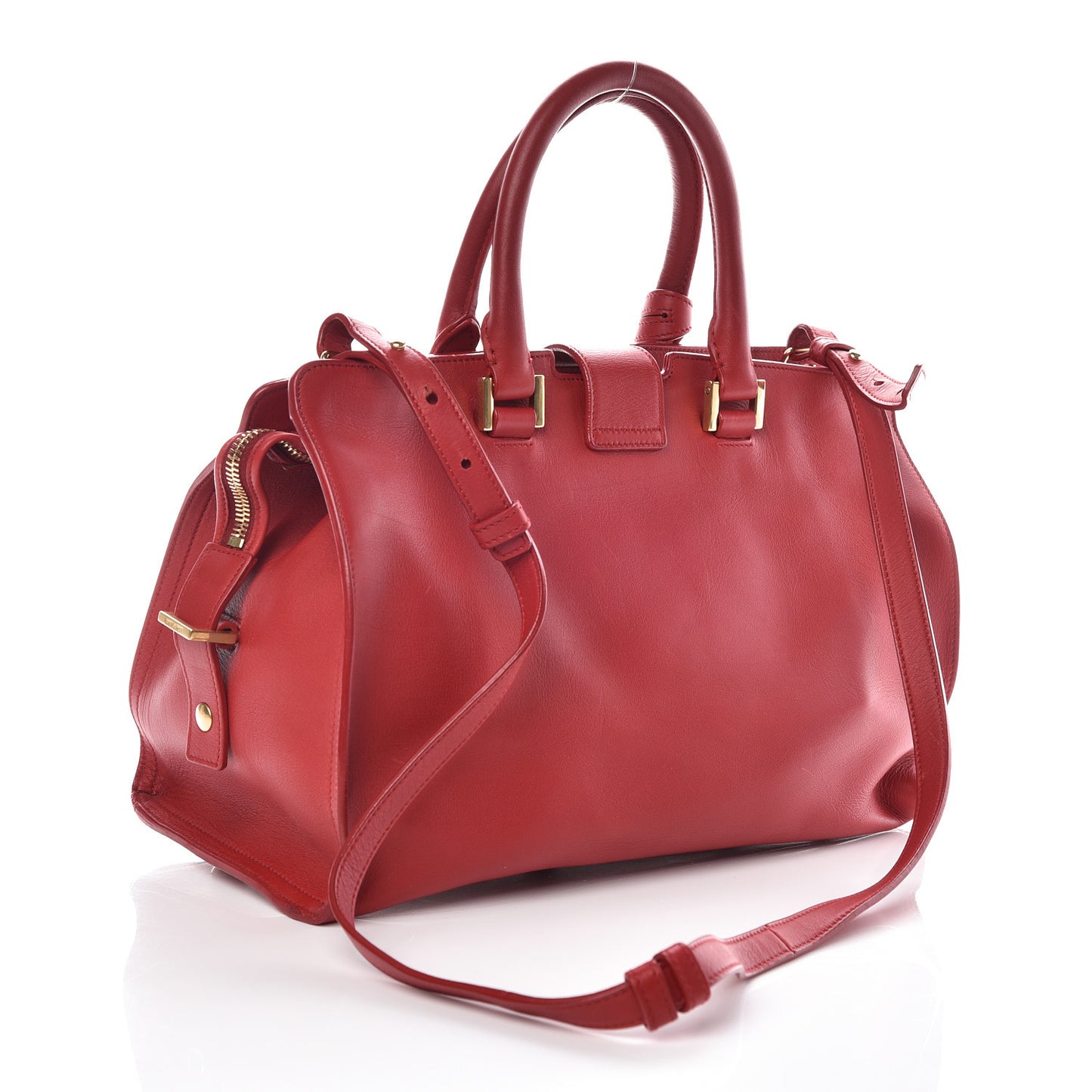Calfskin Small Classic Y Cabas Red