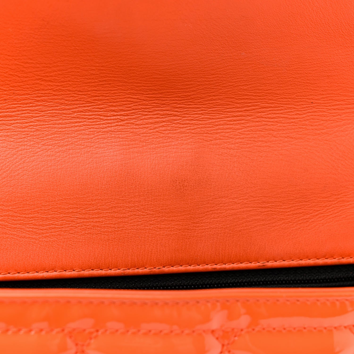 Chanel Patent Quilted Small Coco Shine Flap Orange 14 of 14