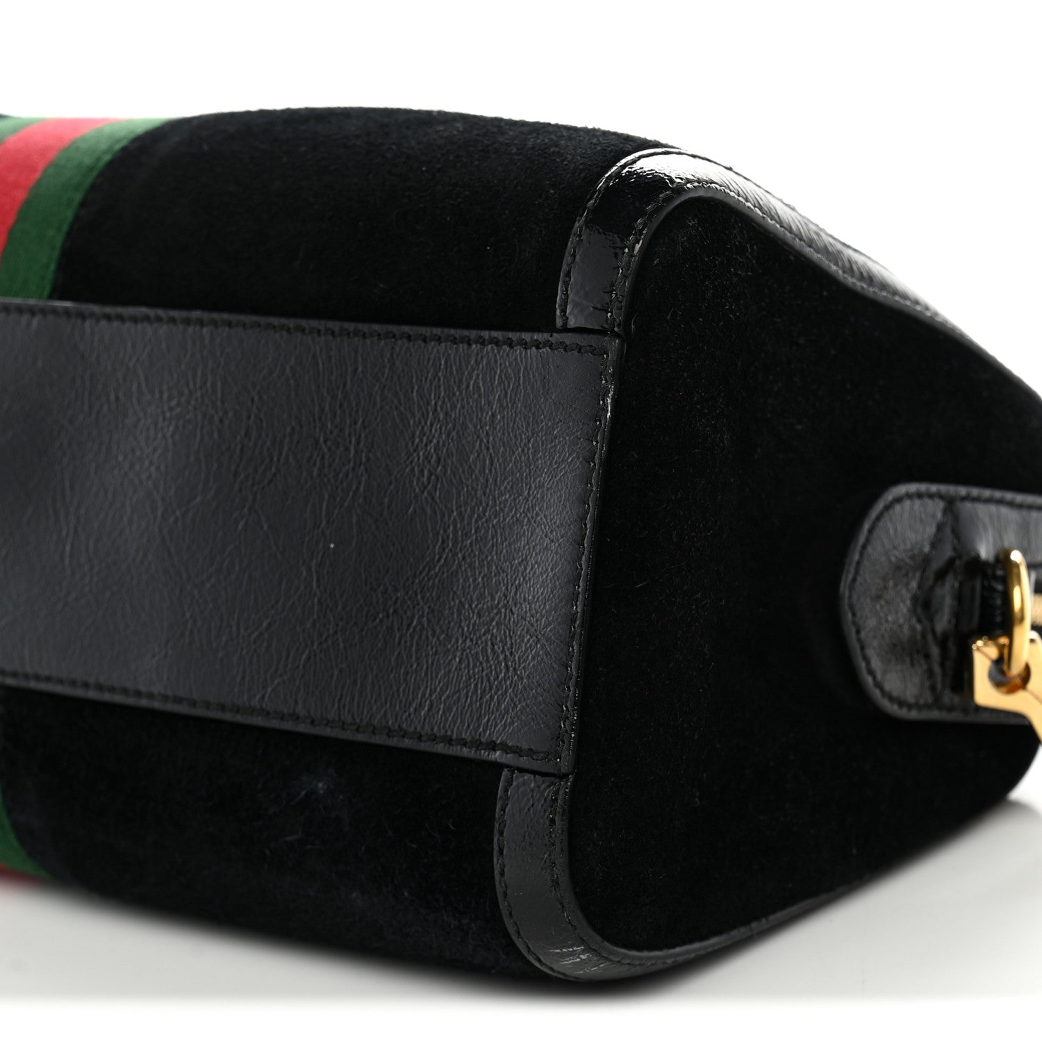 Gucci Suede Patent GG Web Medium Ophidia Boston Black 10 of 11
