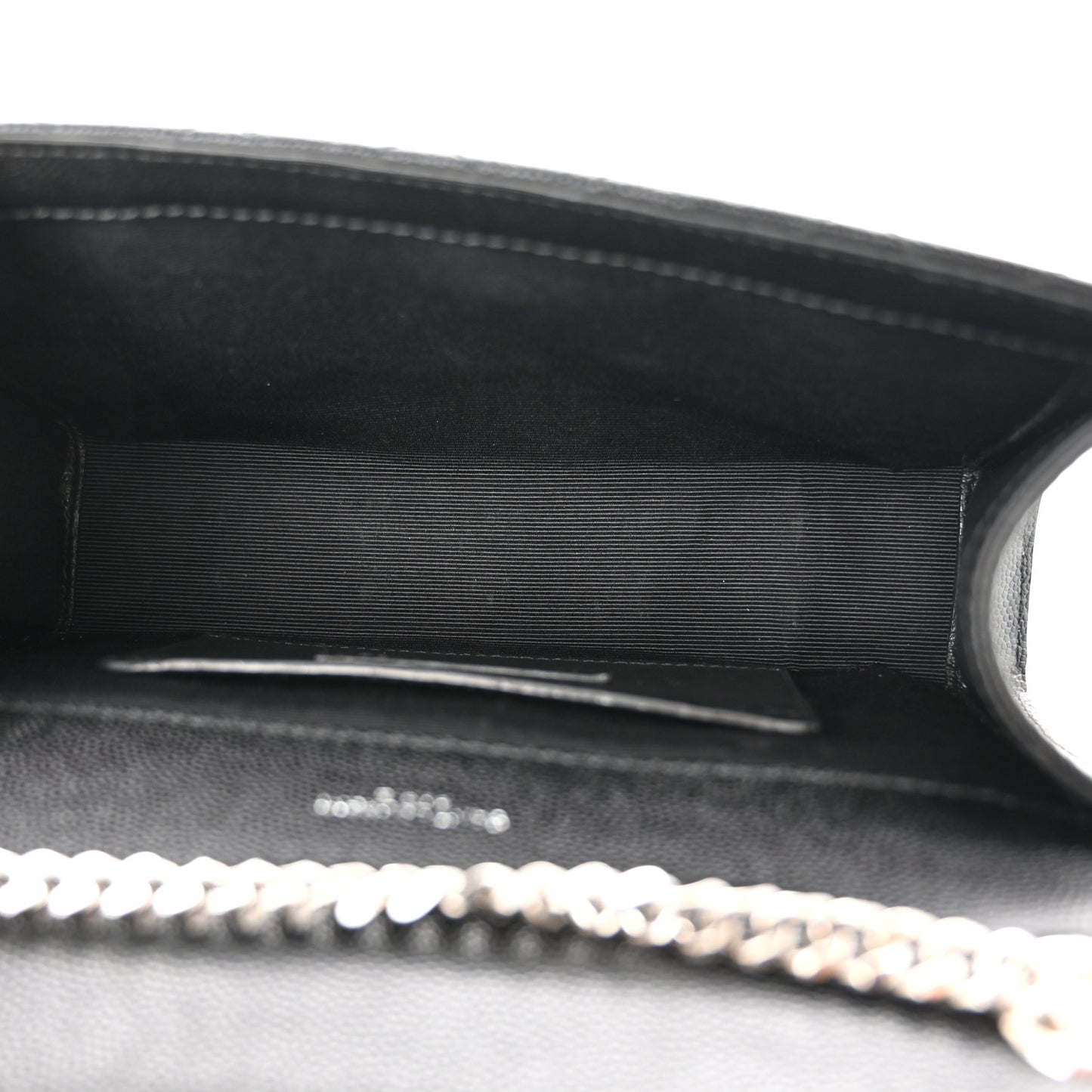 Grain De Poudre Textured Mixed Matelasse Triquilt Small Monogram Satchel Black