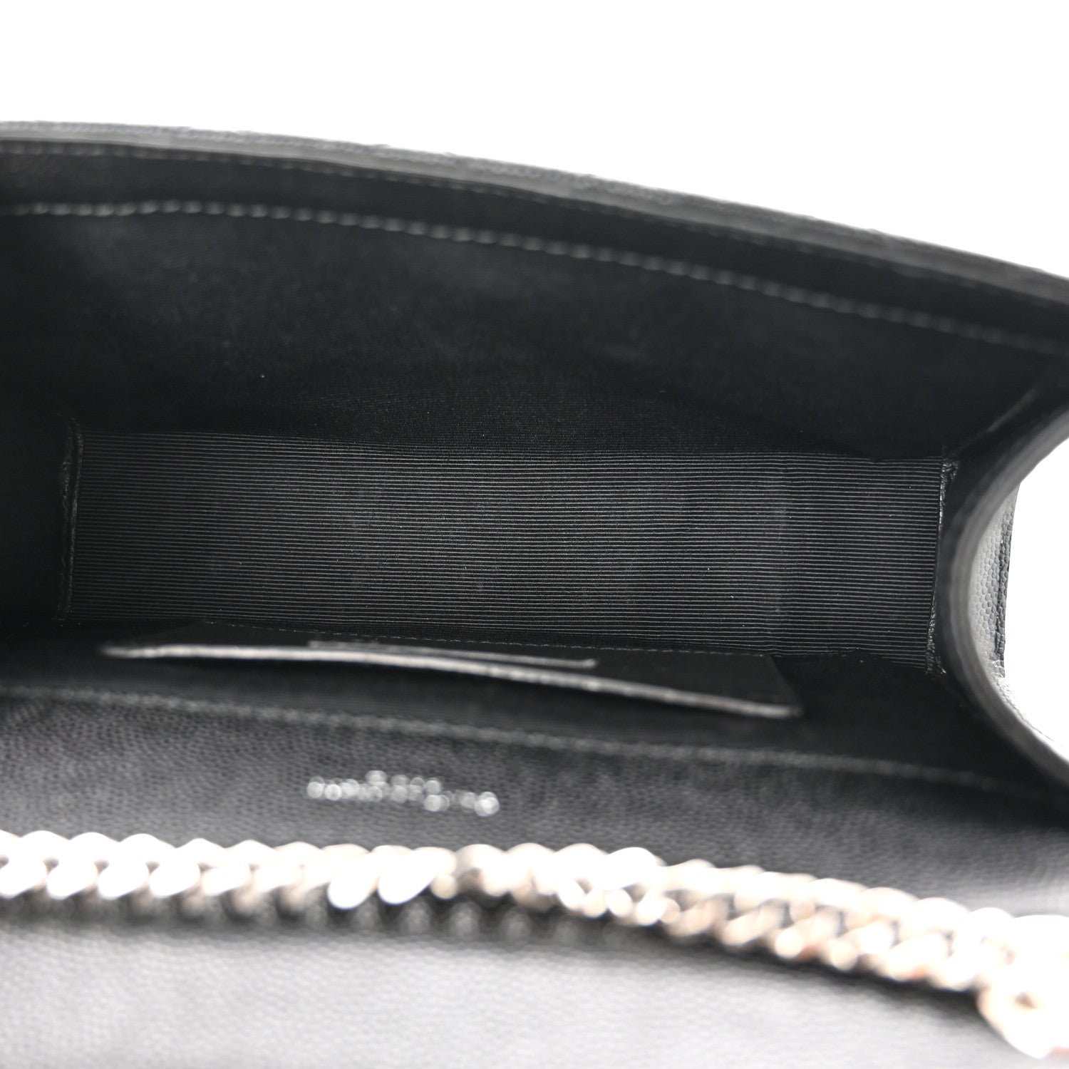 Saint Laurent Grain De Poudre Textured Mixed Matelasse Triquilt Small Monogram Satchel Black 5 of 10