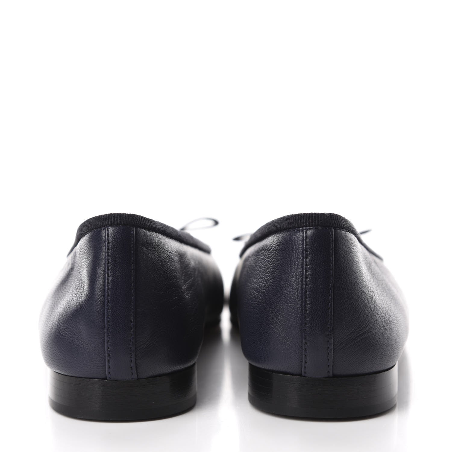 Chanel Lambskin Cap Toe Ballerina Flats 36 Navy 5 of 10