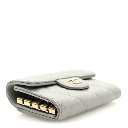 Chanel Lambskin Quilted Classic 4 Key Holder Wallet Grey 4 of 8