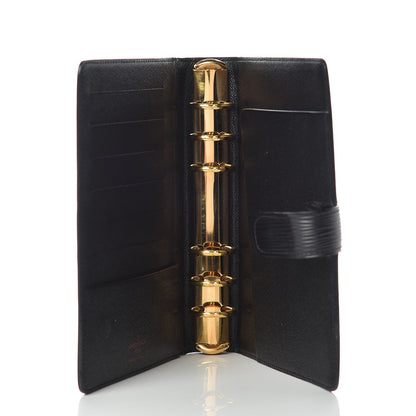 Louis Vuitton Epi Medium Ring Agenda Cover Black 5 of 9