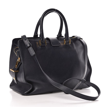 Saint Laurent Smooth Calfskin Small Monogram Cabas Navy 4 of 11