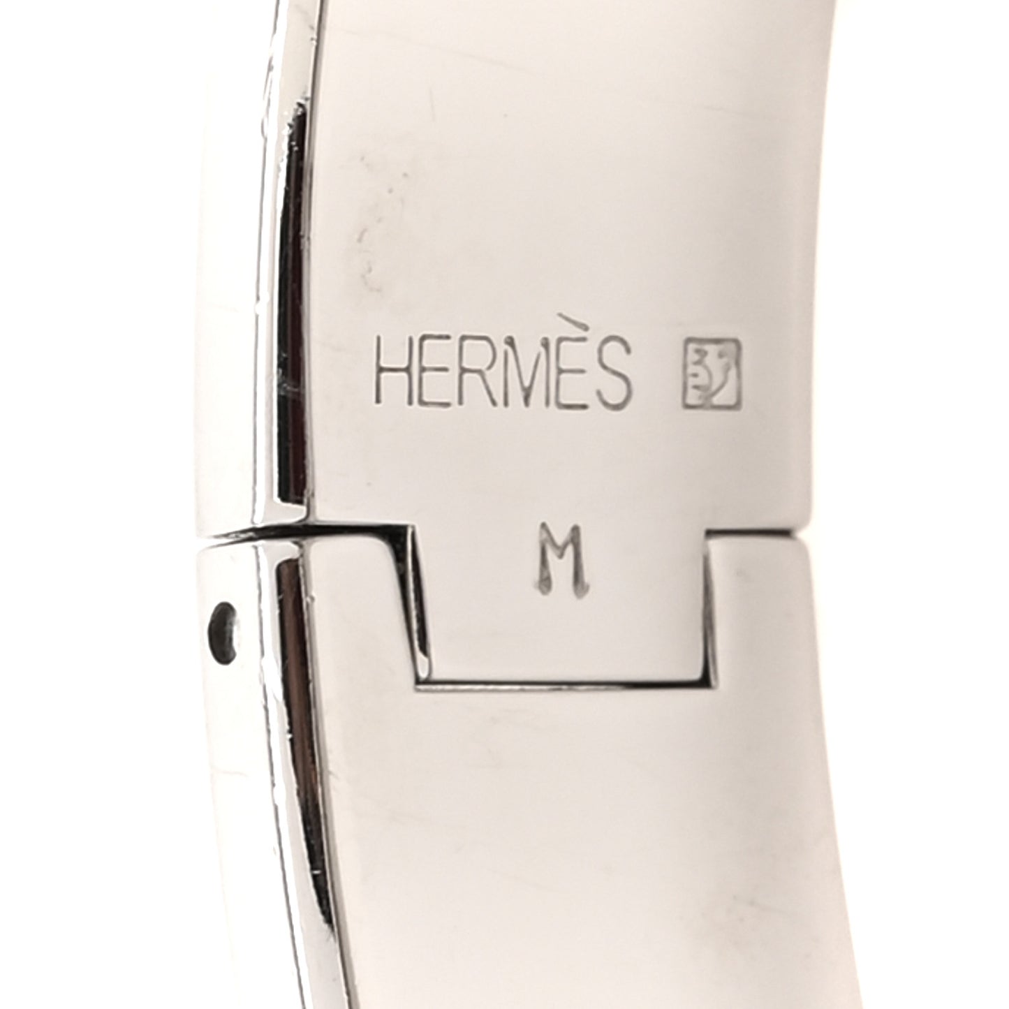 Enamel Narrow Clic Clac H Bracelet PM White