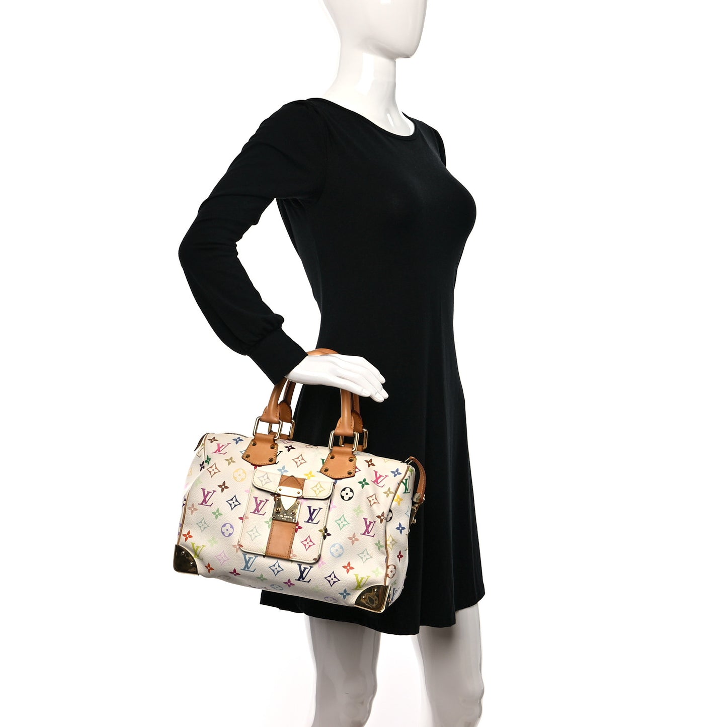Monogram Multicolor Speedy 30 White