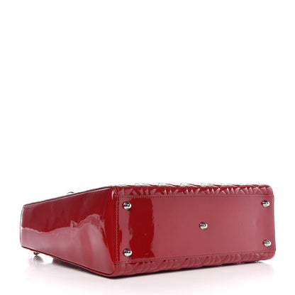 Christian Dior Patent Cannage Large Lady Dior Red 4 of 9
