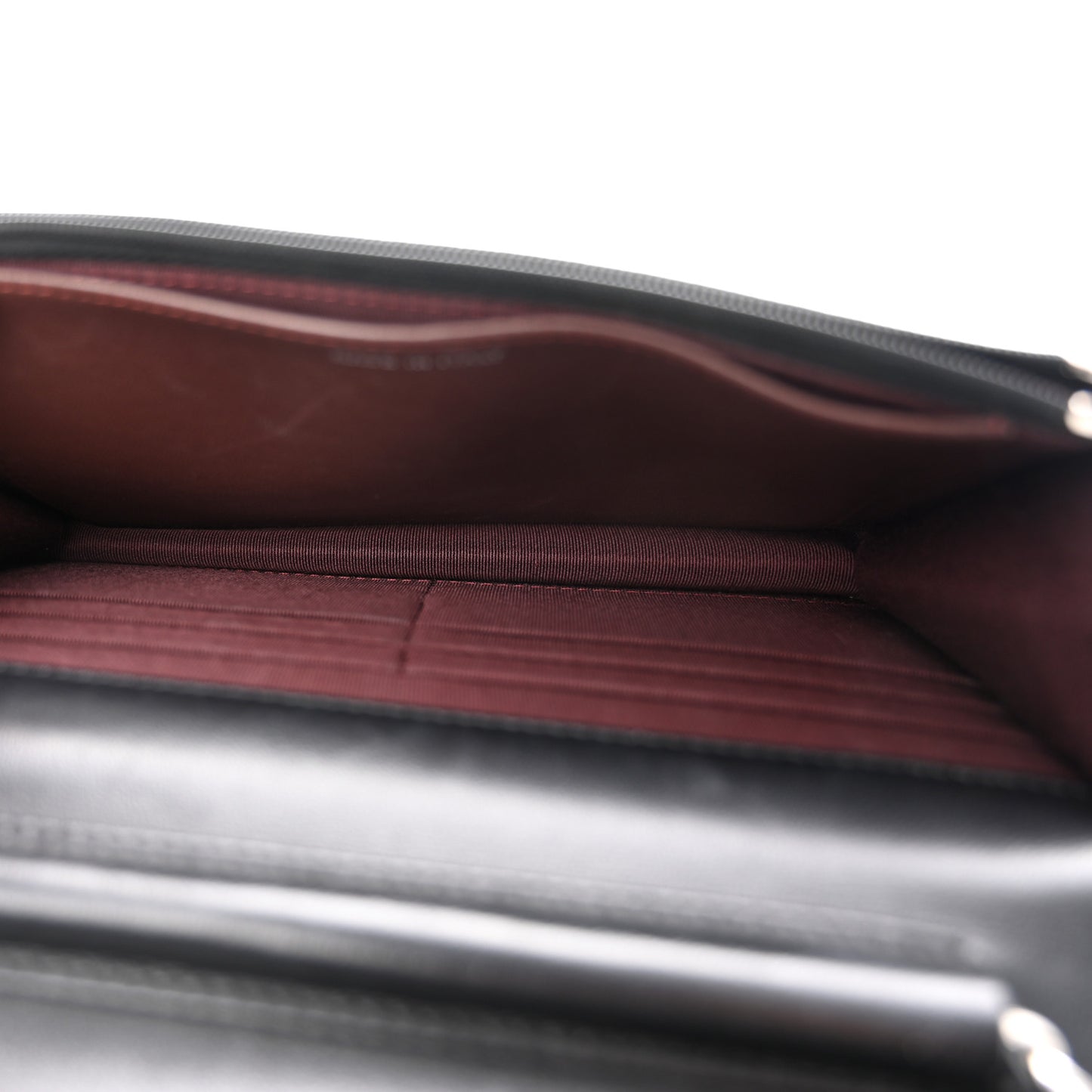 Lambskin Quilted Wallet On Chain WOC Black