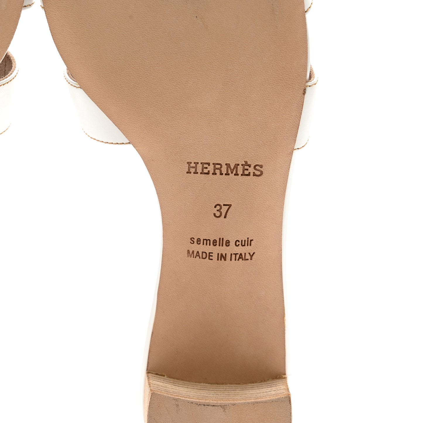 Calfskin Oasis Sandals 37 White