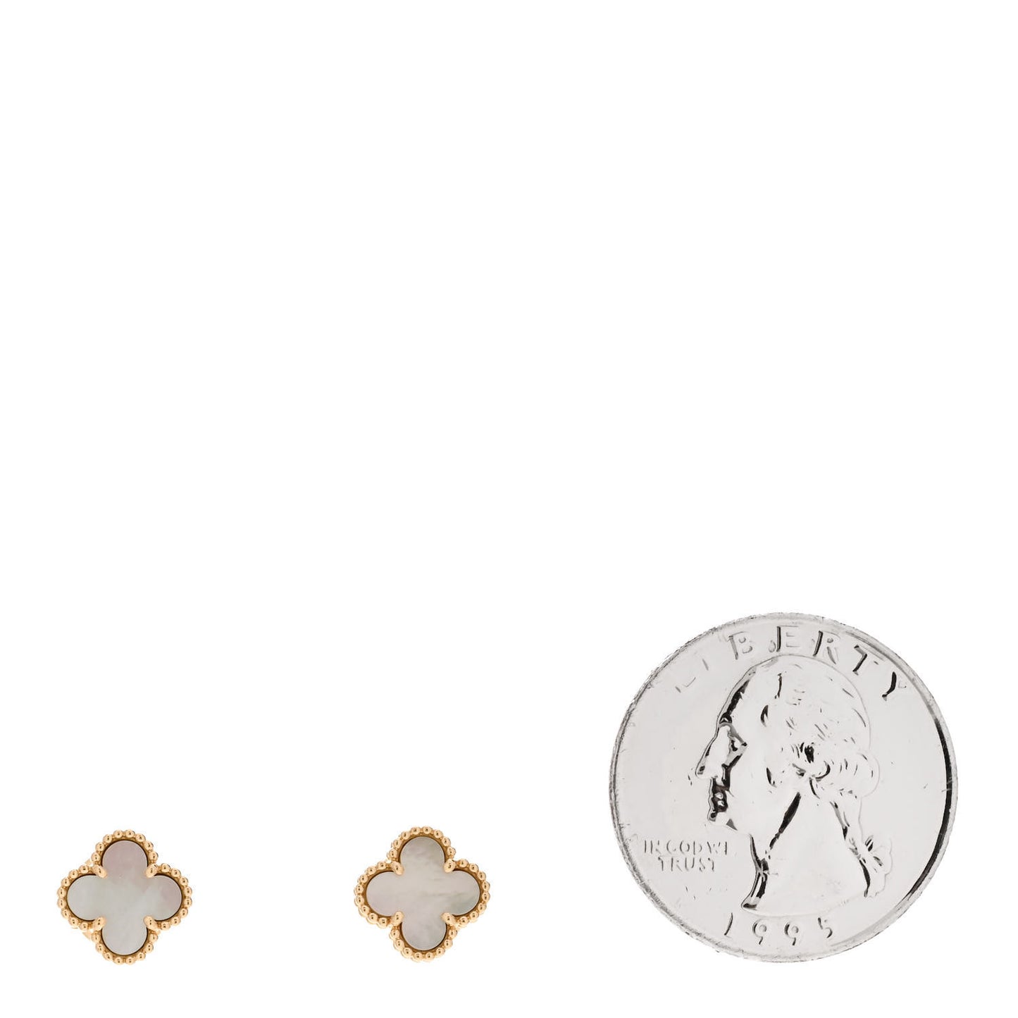 18K Yellow Gold Mother of Pearl Sweet Alhambra Earrings
