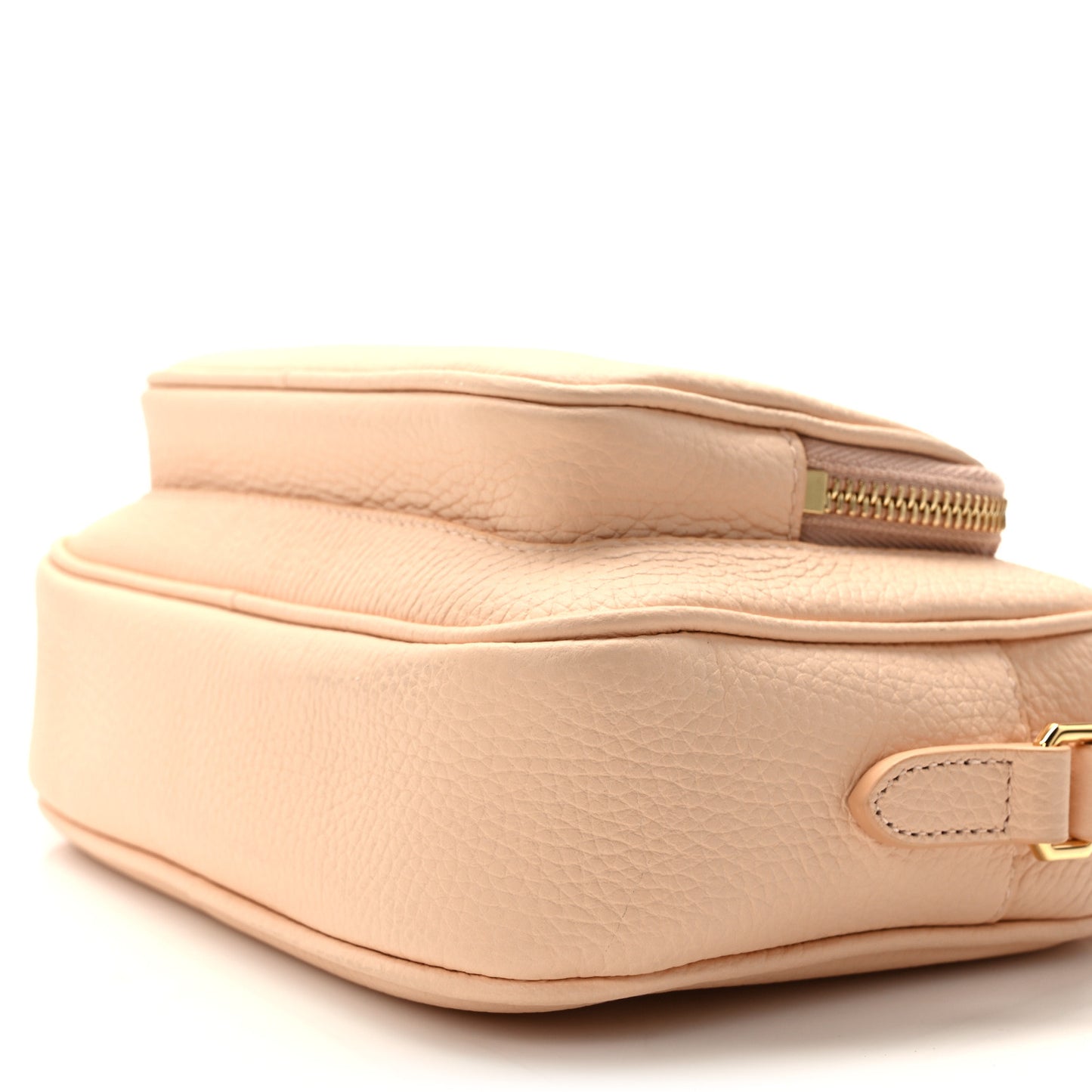 Grained Calfskin Small Camera Bag Peach Pink