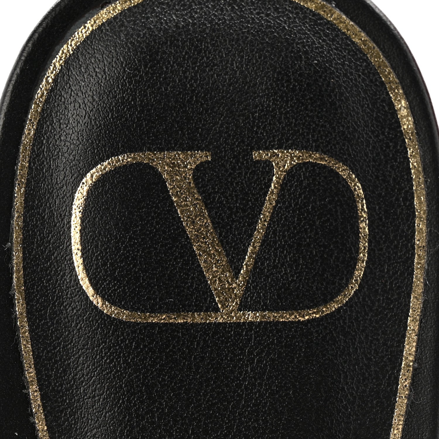 Valentino Garavani Calfskin Roman Stud Flat Slide Sandals 37 Black 8 of 10