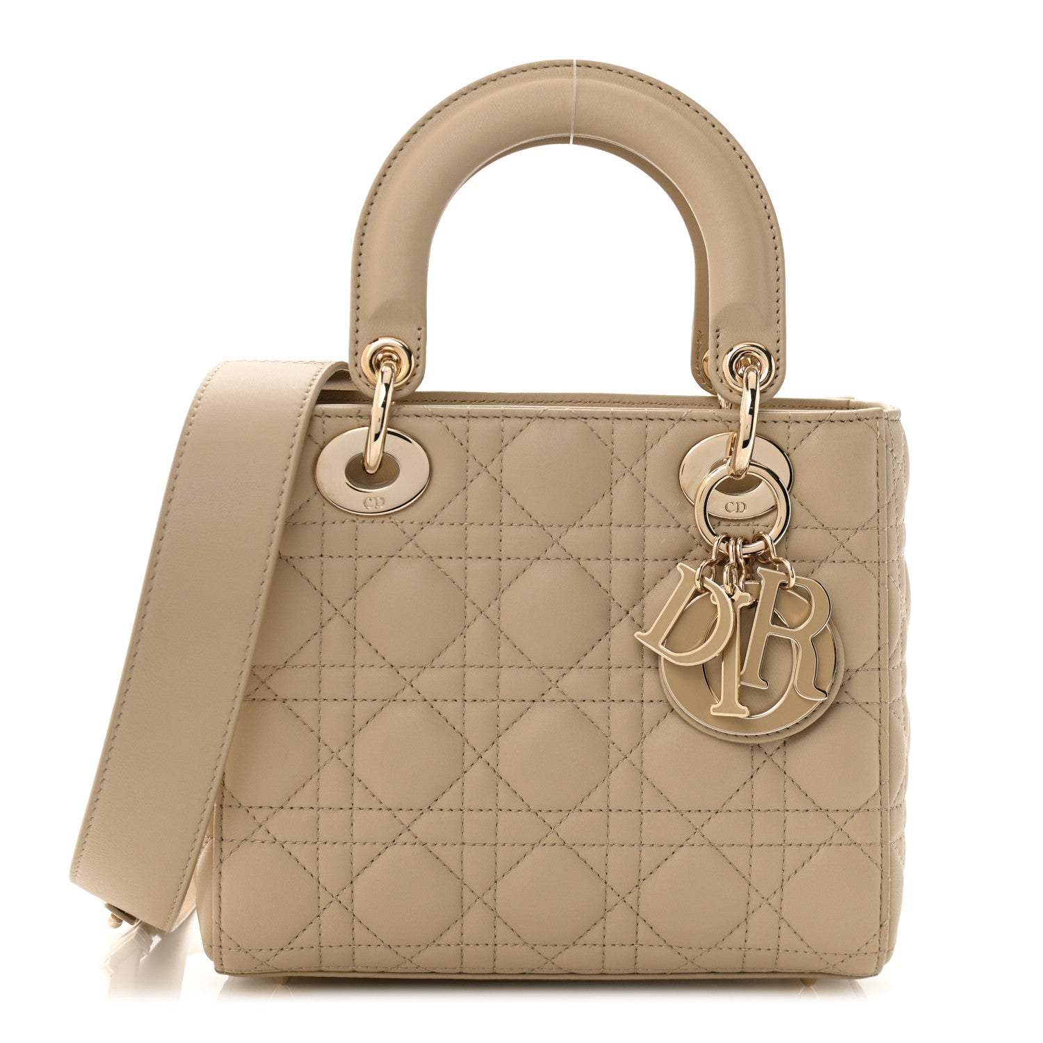 Christian Dior Calfskin Cannage Small My ABCDior Lady Dior Beige 1 of 10