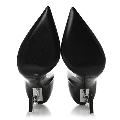 Saint Laurent Patent Opyum 110 Pumps 36 Black Silver 6 of 9