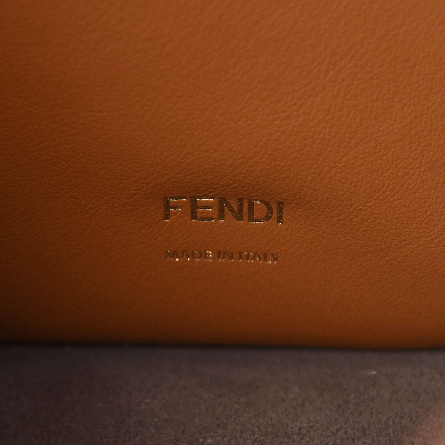 Fendi Vitello Grace Suede Flip Tote Nocciola Marrone 9 of 12
