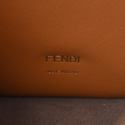 Fendi Vitello Grace Suede Flip Tote Nocciola Marrone 9 of 12