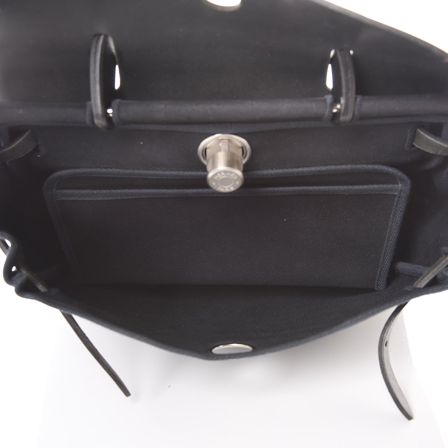 Hermes Toile Vache Calfskin Herbag 30 PM Black 6 of 25