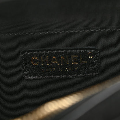 Chanel Lambskin Quilted Studded Quilted Vanity Case With Chain Black 6 of 10