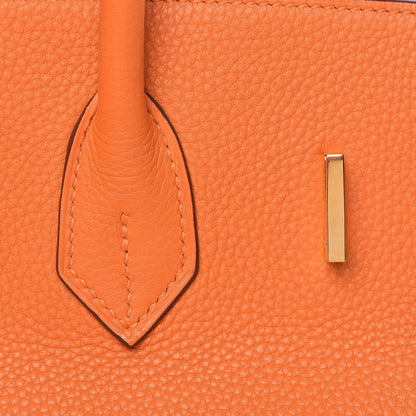 Hermes Taurillon Clemence Birkin 35 Orange 17 of 41