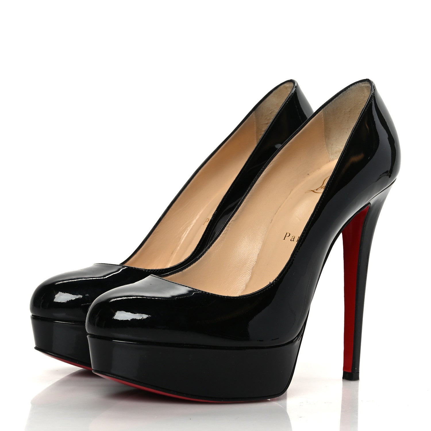 Christian Louboutin Patent Bianca 140 Pumps 39 Black 3 of 9