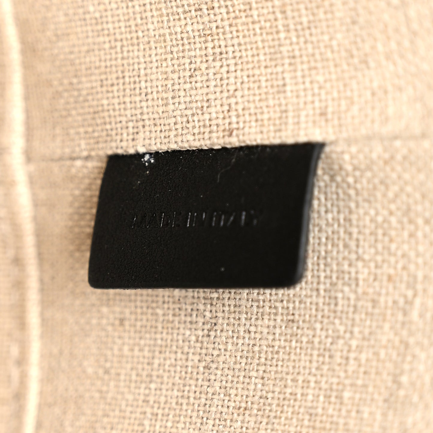 Canvas Calfskin Triomphe Small Bucket Bag Vanilla Black