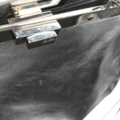 Fendi Vitello Catalan Mirror Medium Peekaboo Iconic Satchel Argento 10 of 14