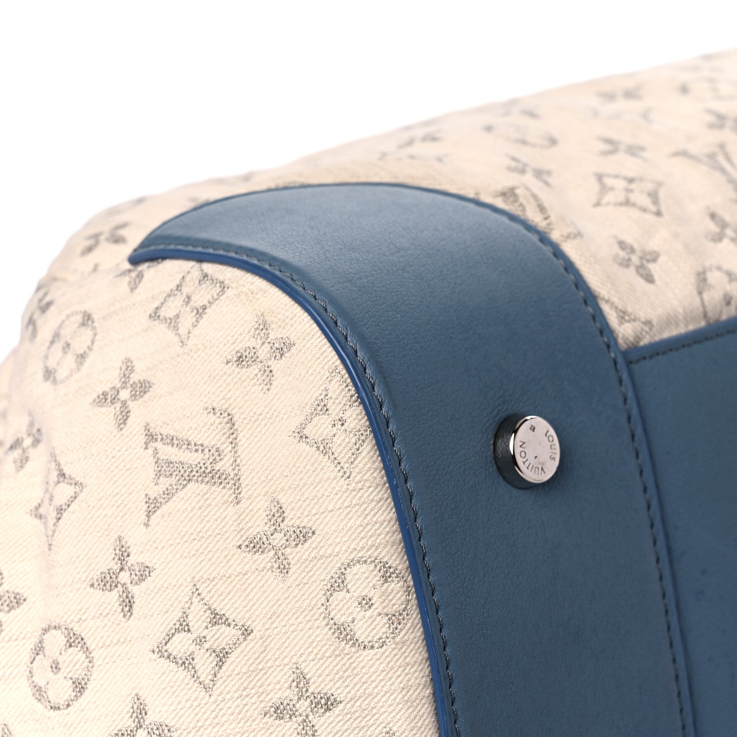 Louis Vuitton Monogram Denim Speedy Round Blue 7 of 20