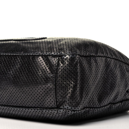 Chanel Glazed Calfskin Perforated Medium Rodeo Drive Tote Black 9 of 9
