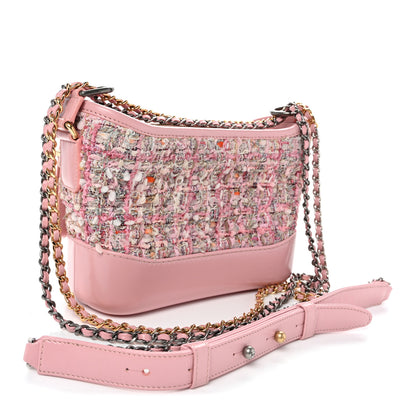 Chanel Tweed Calfskin Small Gabrielle Hobo Light Pink 3 of 10
