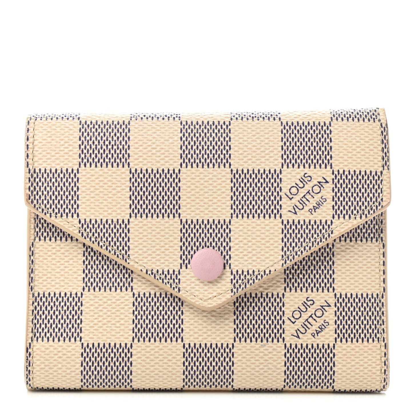 Damier Azur Victorine Wallet Rose Ballerine