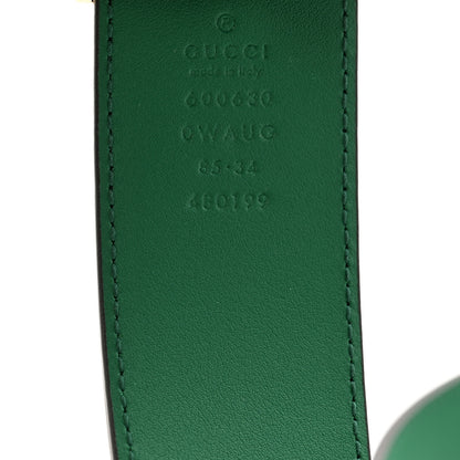 Gucci Calfskin Ceramic Glass Double G 40mm Belt 85 34 Emerald Multicolor 5 of 5
